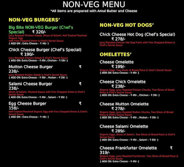 Chilli's Burgers menu 