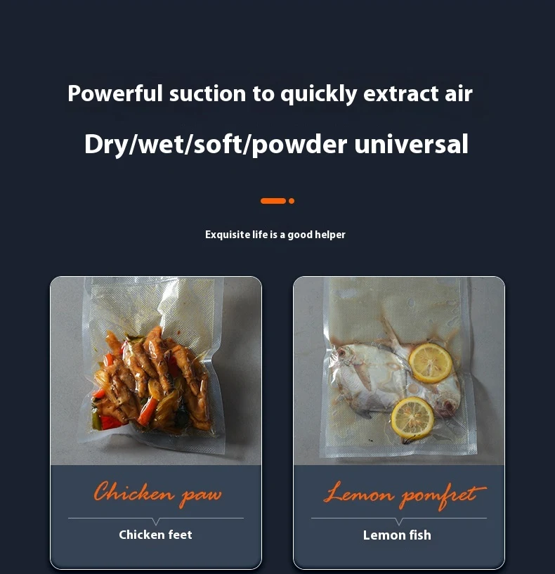 Small Vacuum Sealing Machine Food Preservation Automatic Plastic Wrap Machine Keeps Food Fresh Longer Easy to Use Kitche