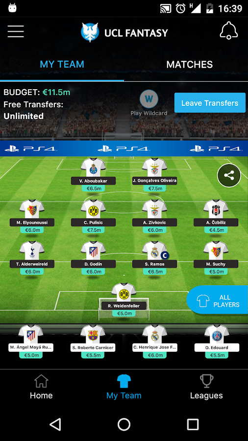   UEFA Champions League Fantasy- 스크린샷 