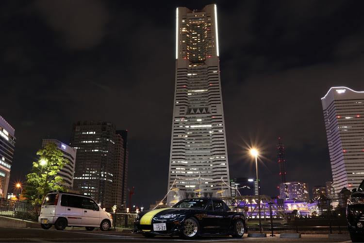 ロードスターの夜間撮影・みなとみらい・お高い駐車場代金・美味しいご飯が食べれる値段…・ワークライトでは力不足か…に関するカスタム事例の投稿画像4枚目