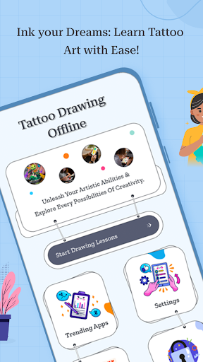 Screenshot How To Draw Tattoos Offline