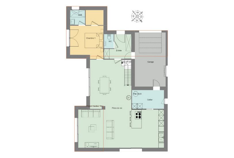  Vente Terrain + Maison - Terrain : 800m² - Maison : 139m² à Grand-Champ (56390) 