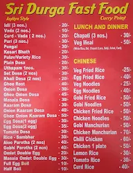 Sri Durga Fast Food menu 1