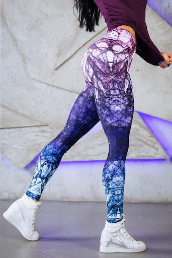 Title 5, Fashion Mixed Color High Waist Printed Sports Y...