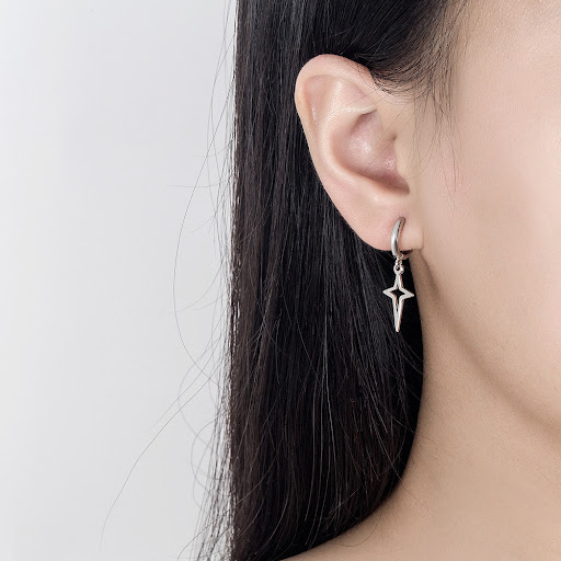 Title 1, Simple Star Earrings Small Circle Cross — Every...