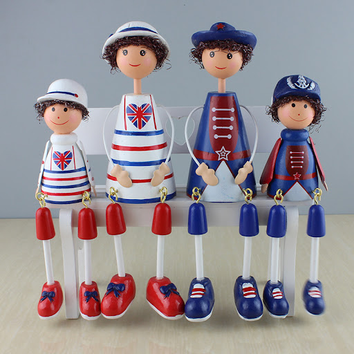 Title 5, Solid Wood British Style Hanging Foot Doll