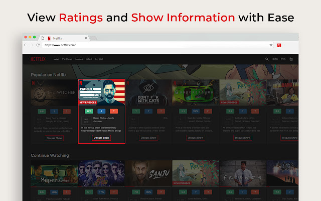 zRate Netflix: IMDB Ratings & Show Info chrome extension