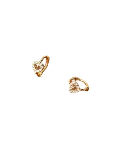 Boucles d'oreilles cœur creux pour - 3