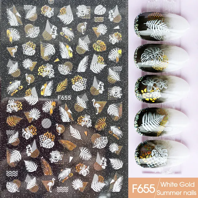 Adesivos de unha japoneses 5D em relevo tridimensional, designs incríveis. Aplicação fácil e rápida, unhas com arte impressionantes.