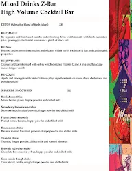 Z Bar - Zone by The Park menu 5