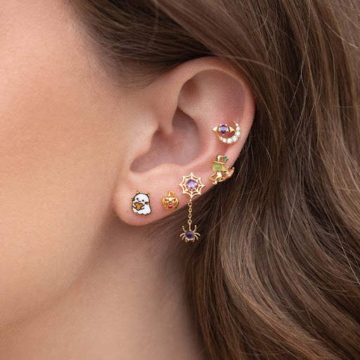 Title 2, Loving Heart Zircon Earrings with Color Retenti...