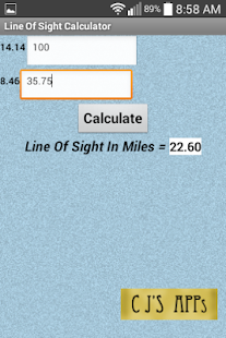 Line Of Sight Calculator Screenshots 1