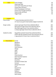 Tangy Twist menu 1