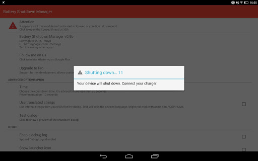 Battery Shutdown Manager