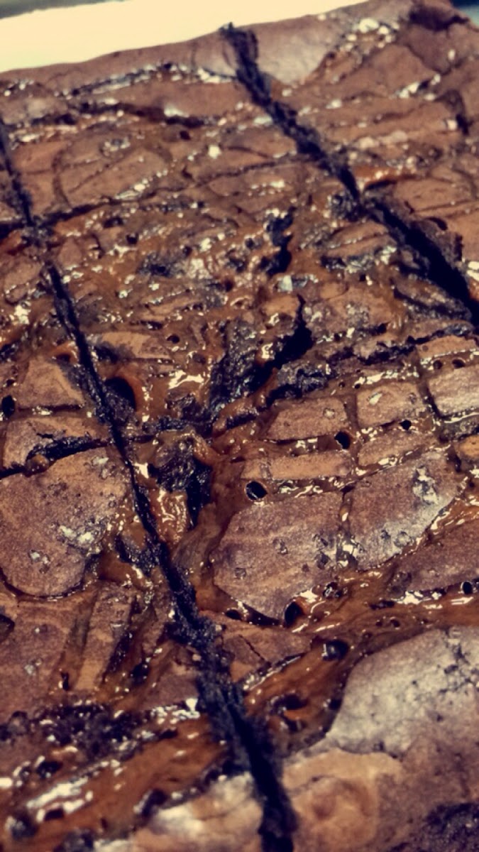 Salted caramel brownie