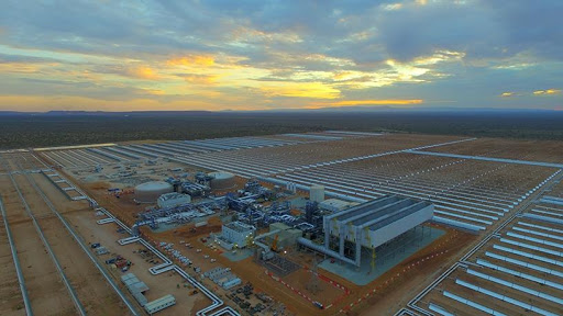 An aerial view of the Kathu Solar Park.