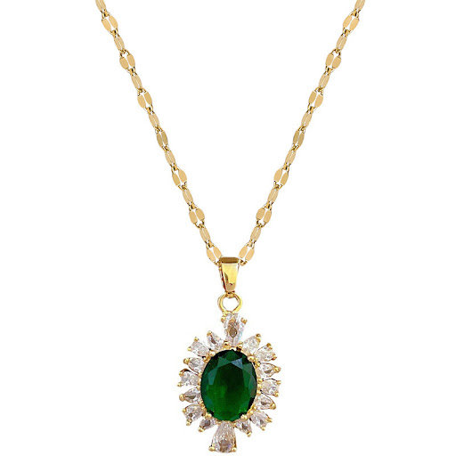 Title 6, Rhombus Horse Eye Necklace and Earrings Set – E...