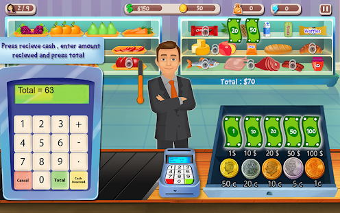 Supermarket Cash Register Sim: Manager & Cashier banner