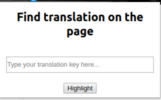 Translation element highlight