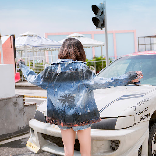 Title 7, La veste en jean de noix de coco brise les trous