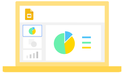 Slides page displayed on a laptop