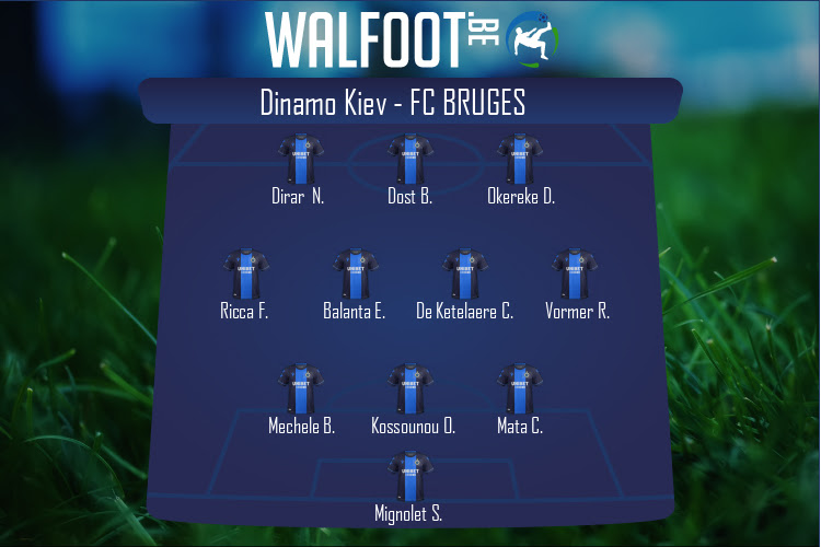 Composition FC Bruges | Dinamo Kiev - FC Bruges (18/02/2021)