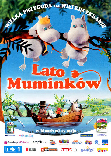 Przód ulotki filmu 'Lato Muminków'