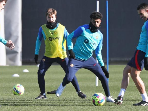 Lamine Yamal, center, has played for Spain at under-15 to under-19 levels.