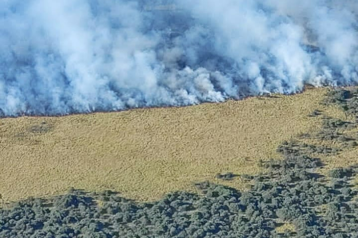 Aberdare National Park in smoke after fire broke out six days ago.