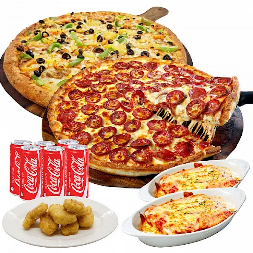 St. 6 Spicy Chicken Pizza (7 Inch) + 6 Chicken Parcel + 6 Coke