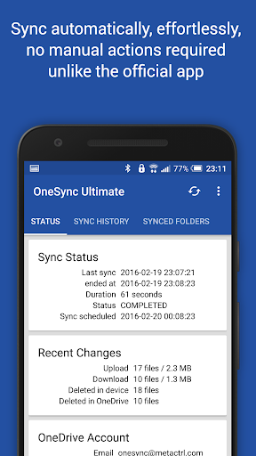 Screenshot OneSync: Autosync for OneDrive