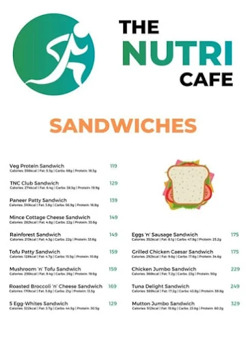 The Nutri Cafe menu 