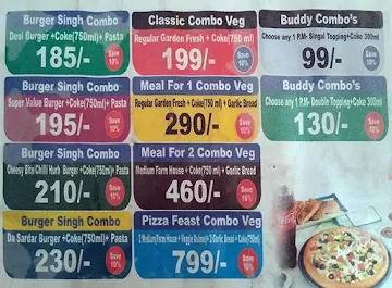 The World Of Pizza And Burger menu 