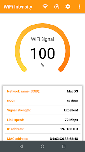 WiFi-Signalstärkeanzeige Screenshot