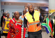 KwaZulu-Natal MEC for economic development, tourism  & environmental affairs Siboniso Duma and Eswatini minister of tourism & environmental affairs Moses  Vilakati celebrating the arrival of the first flight of Eswatini Air to Durban on Friday.