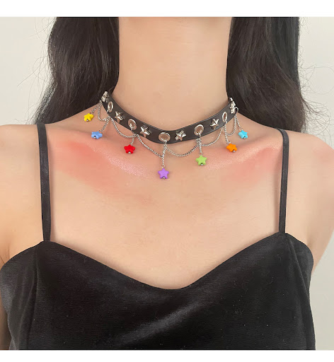 Title 7, Colorful XINGX Tassel Necklace Sweet Cool Punk ...