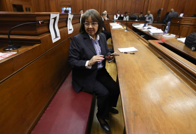 Patricia de Lille in the High Court in Cape Town.