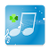 クローバーと音符 ライブ壁紙　無料版　Free icon