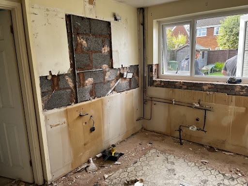 Rip out of existing kitchen. 