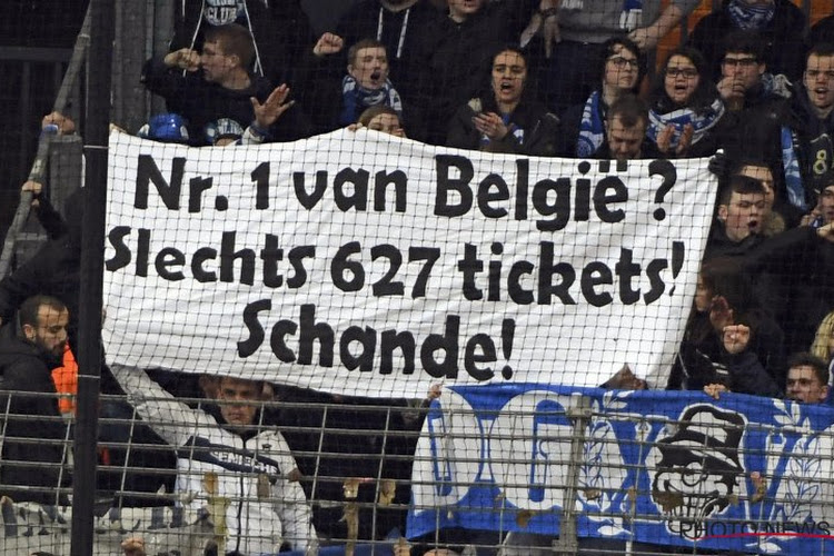 Genk-fans hebben een duidelijke boodschap voor Anderlecht: "Nr. 1 van België? Slechts 627 tickets? Schande!"