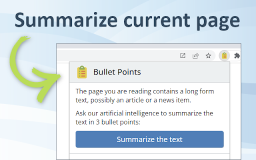 Bullet Points: summarize Web pages with GPT-3