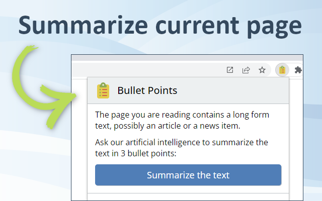 Bullet Points: summarize Web pages with GPT-3 Preview image 3