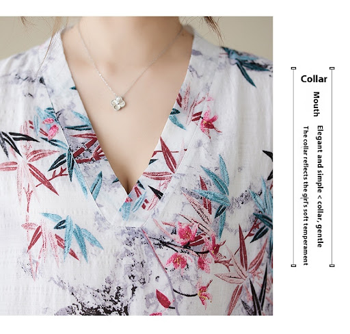Title 4, Womens Cotton And Linen V-neck Plus Size Loose...