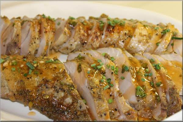 Roasted Pork Tenderloin with Peach Glaze_image