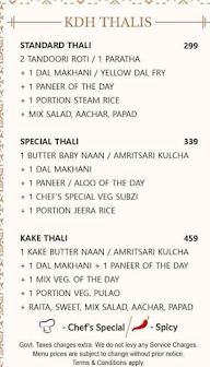 Kake Di Hatti - Rajkot menu 2