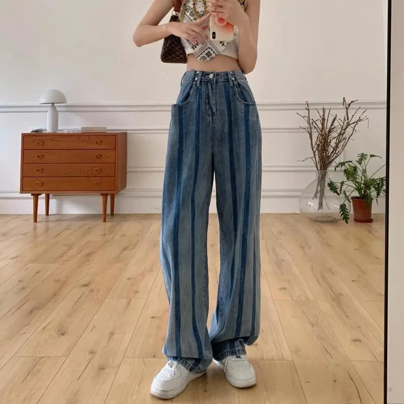 Retro High Waist All Match Mopping Broek. Veelzijdige damesbroek met hoge taille, perfect voor elke outfit. Combineert vintage stijl met modern comfort.