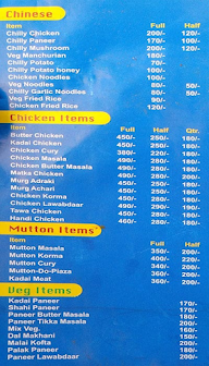 Nazim's menu 2