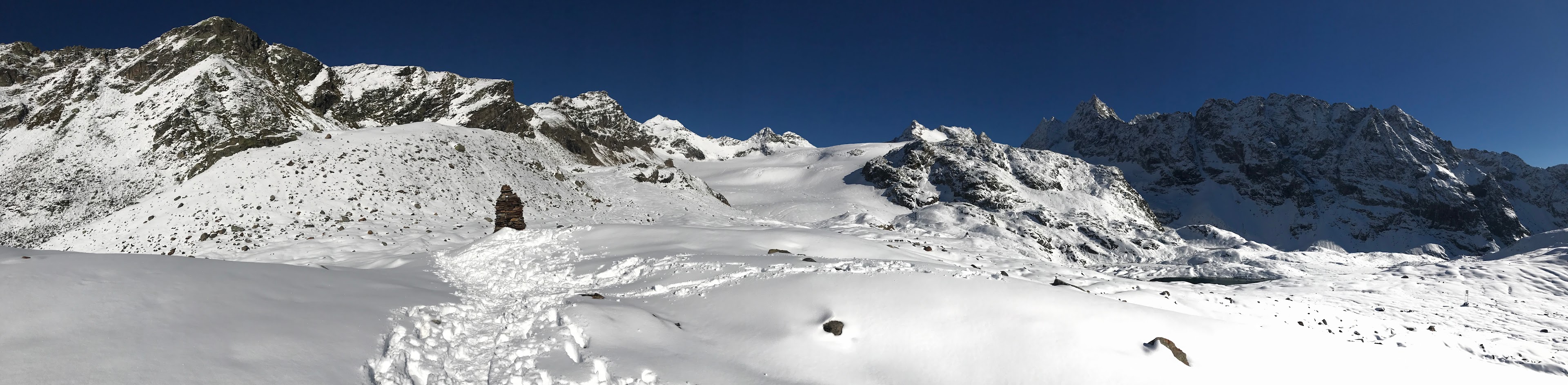 Looking back at the Silvretta glacier