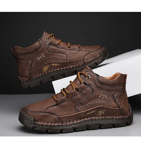 Title 12, Mens Casual High Top Cotton Padded Warm Handma...