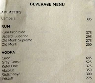 The Connaught Bar, Radisson Blu Marina menu 1